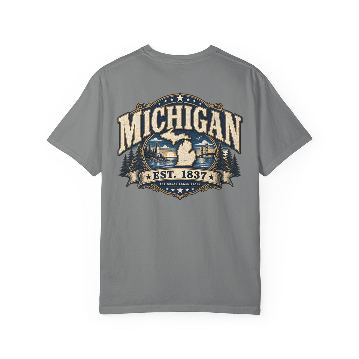 Michigan Established 1837 Unisex Comfort Color 1717 Streetwear Graphic Tee