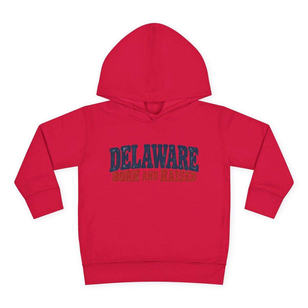 Delaware Born and Raised Retro 1970s Unisex Toddler Pullover Fleece Hoodie