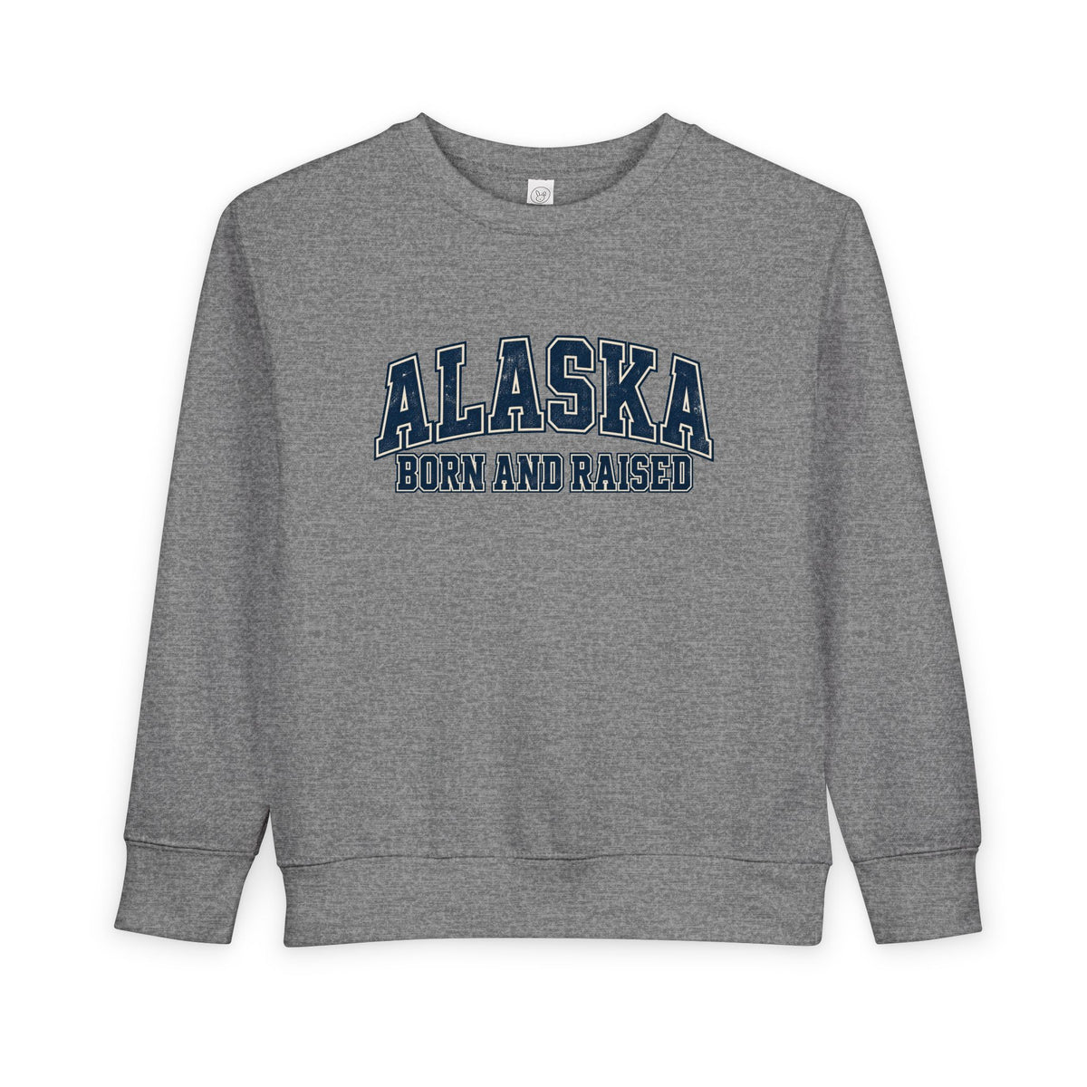 Alaska Born and Raised Classic Collegiate Unisex Toddler Sweatshirt