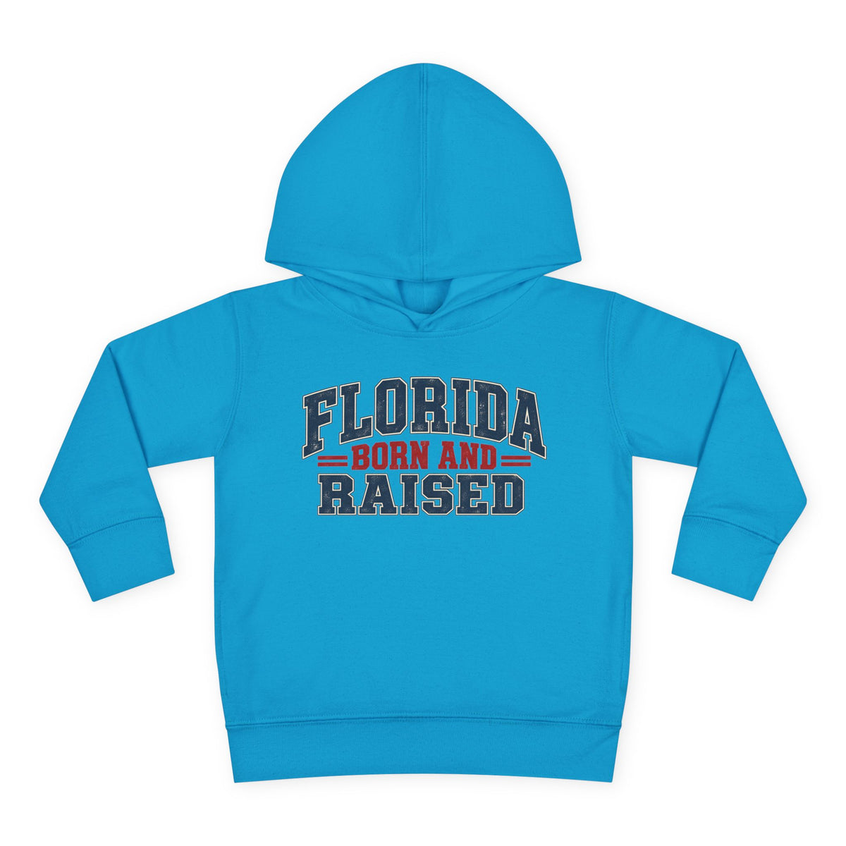 Florida Born and Raised Rustic Americana Unisex Toddler Pullover Fleece Hoodie