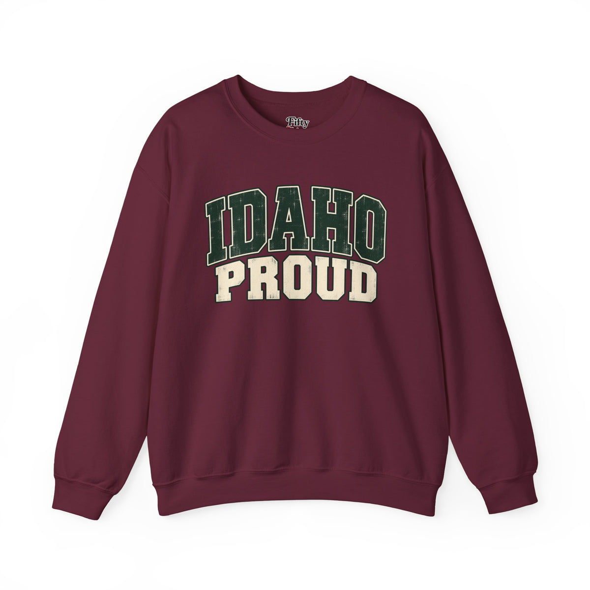 Idaho Proud Unisex Crewneck Sweatshirt State Name Graphic