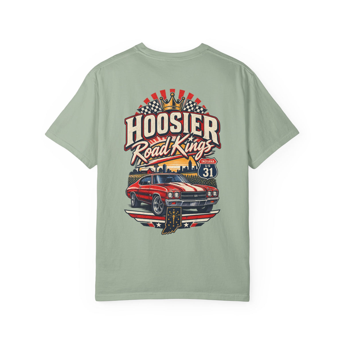 Indiana Hoosier Road Kings Unisex Comfort Color 1717 Streetwear Graphic Tee