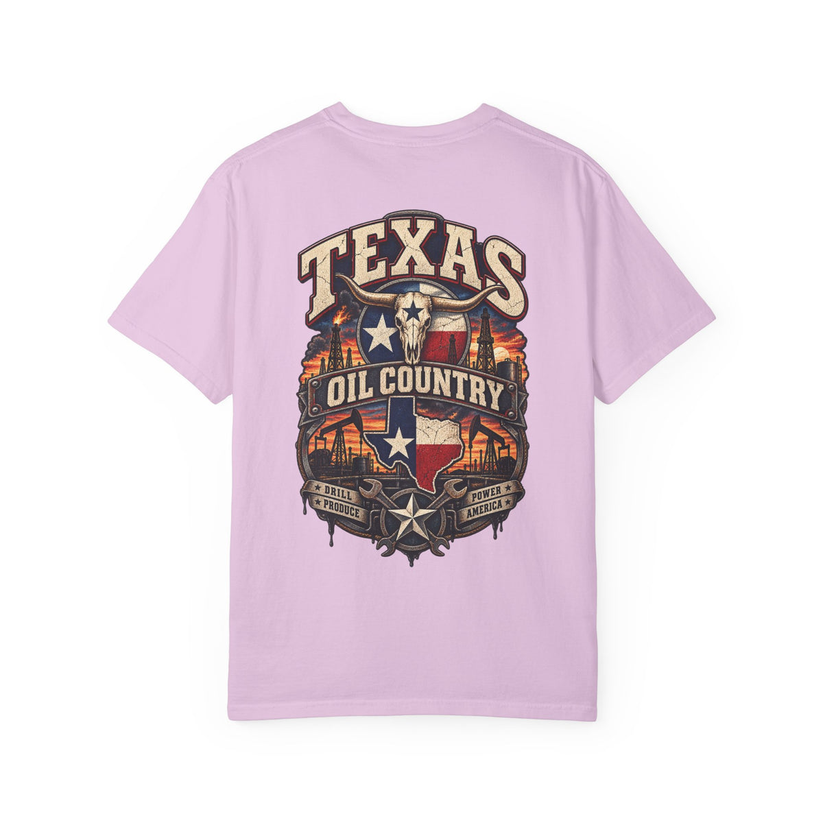 Texas Oil Country Unisex Comfort Color 1717 Streetwear Graphic Tee