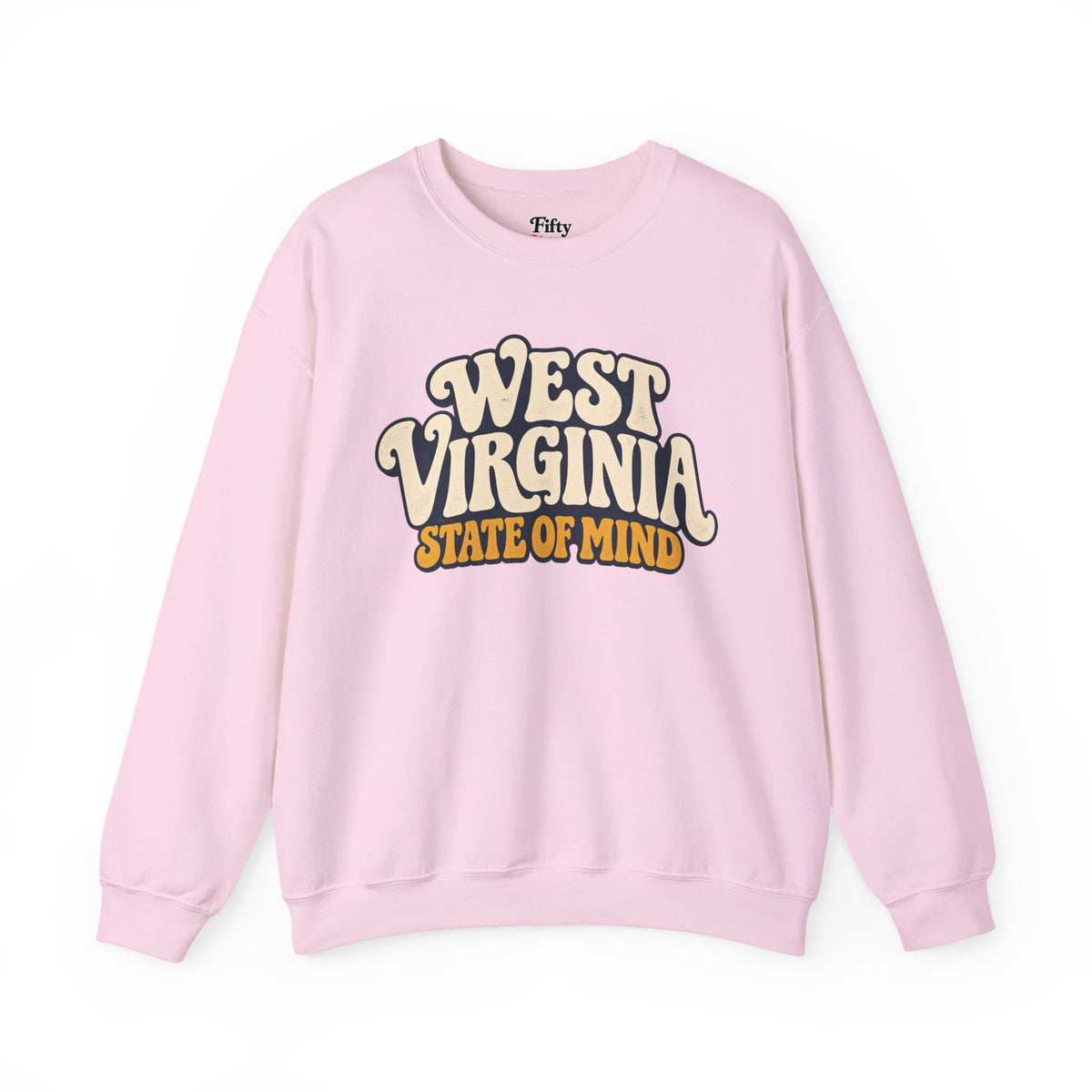 West Virginia State of Mind Unisex Crewneck Sweatshirt State Name Graphic