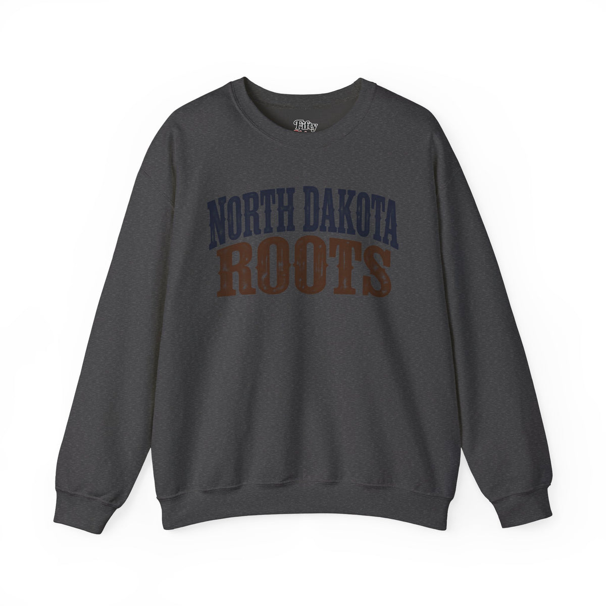 North Dakota Roots Unisex Crewneck Sweatshirt State Name Graphic