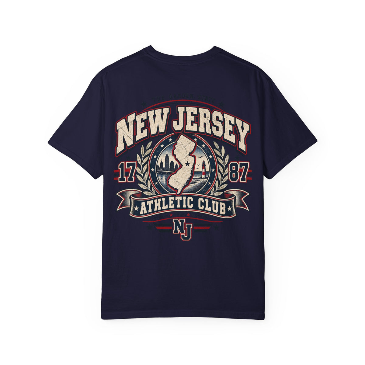 New Jersey Athletic Club Unisex Comfort Color 1717 Streetwear Graphic Tee