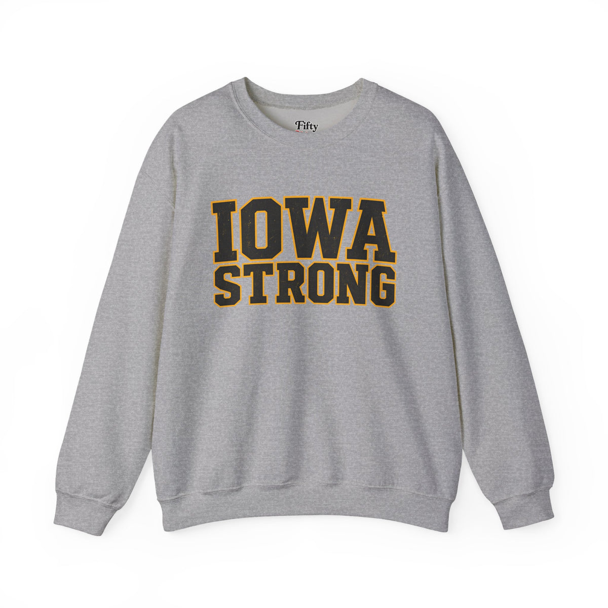 Iowa Strong Unisex Crewneck Sweatshirt State Name Graphic