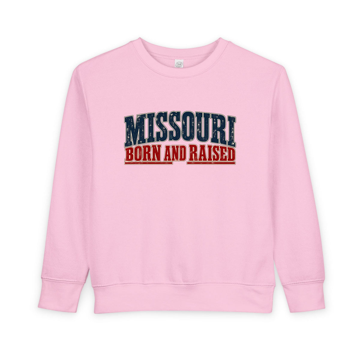 Missouri Born and Raised Old-School Americana Unisex Toddler Sweatshirt Graphic