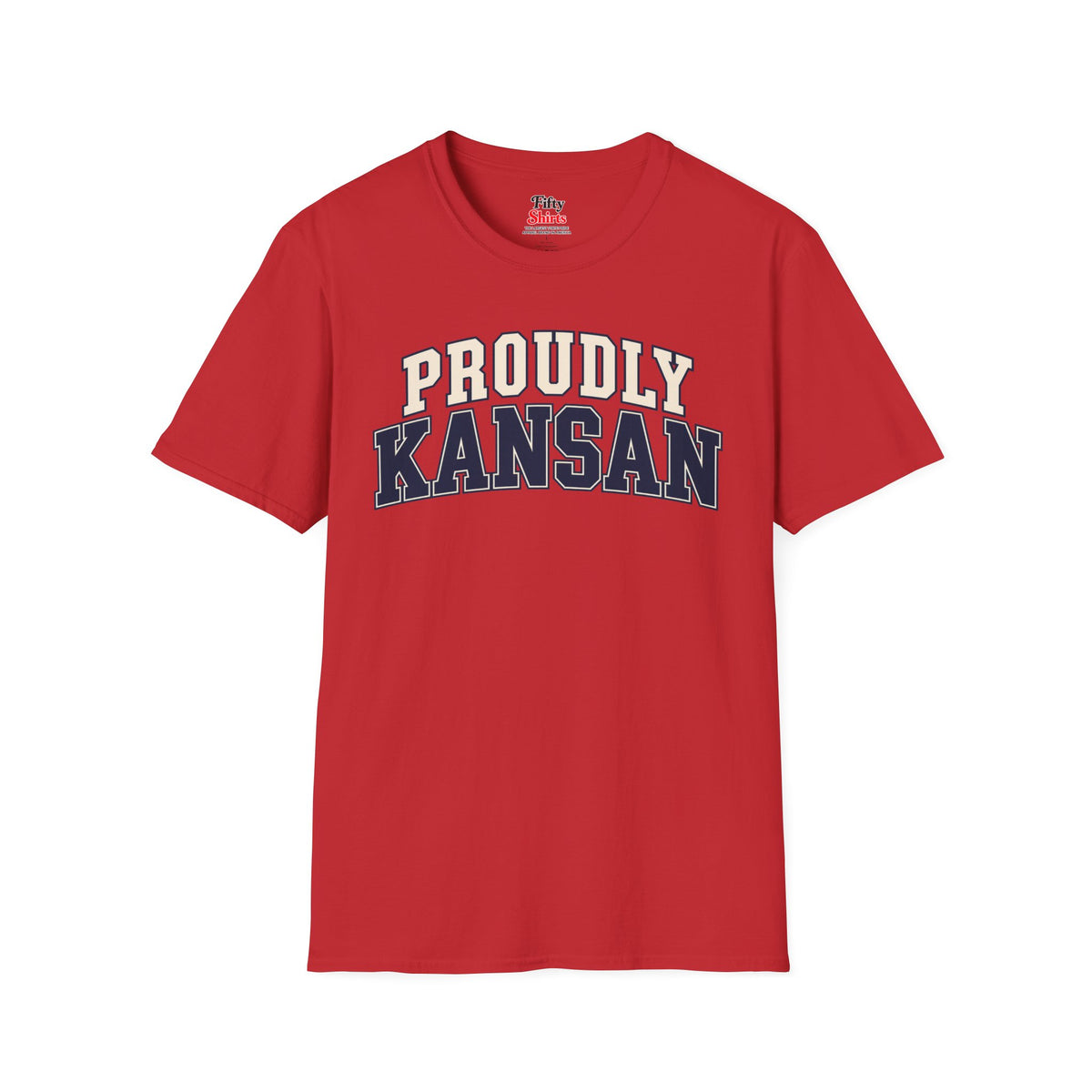 Proudly Kansan Kansas Unisex Softstyle T Shirt State Name Graphic Tee