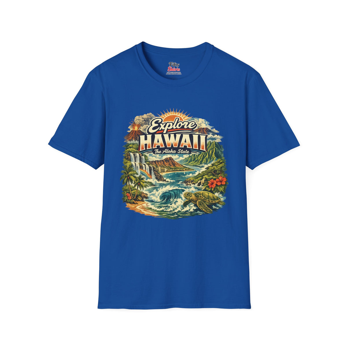 Explore Hawaii Unisex Softstyle T Shirt State Pride Graphic Tee Collections FS03