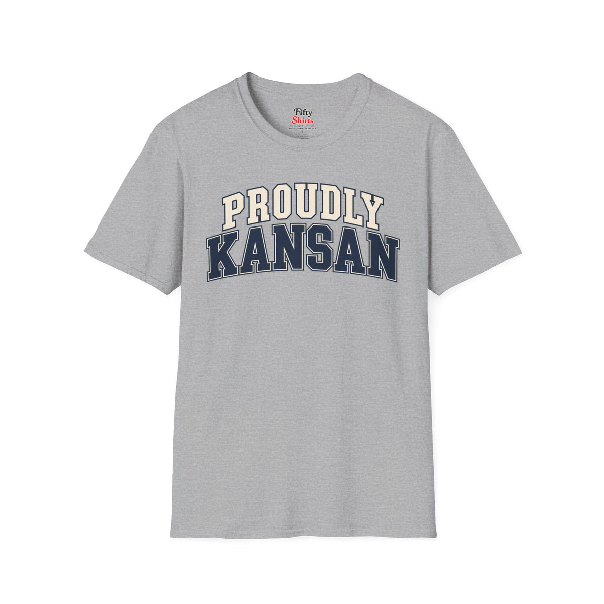 Proudly Kansan Kansas Unisex Softstyle T Shirt State Name Graphic Tee