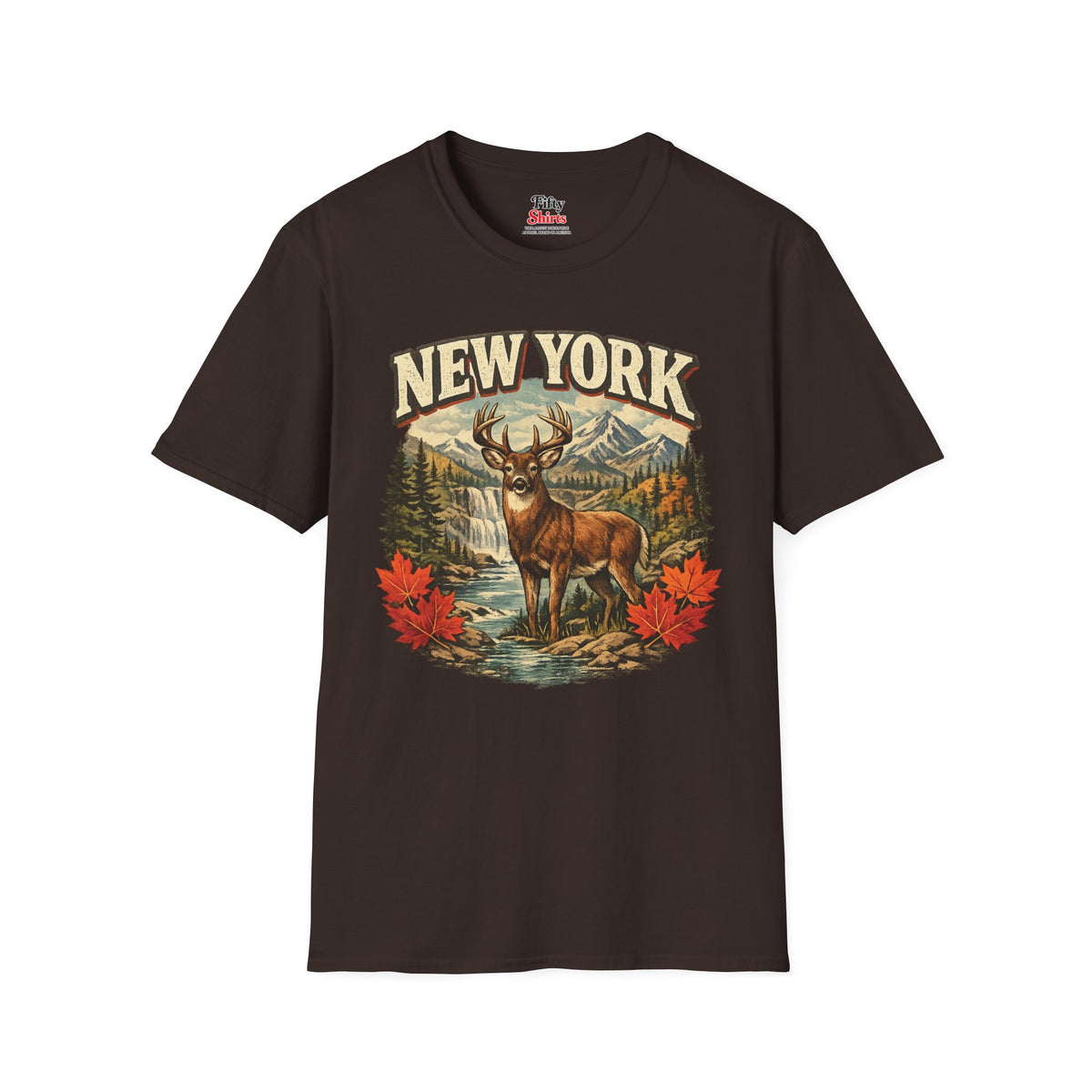 New York Wildlife Unisex Softstyle T Shirt State Pride Graphic Tee Collections FS03