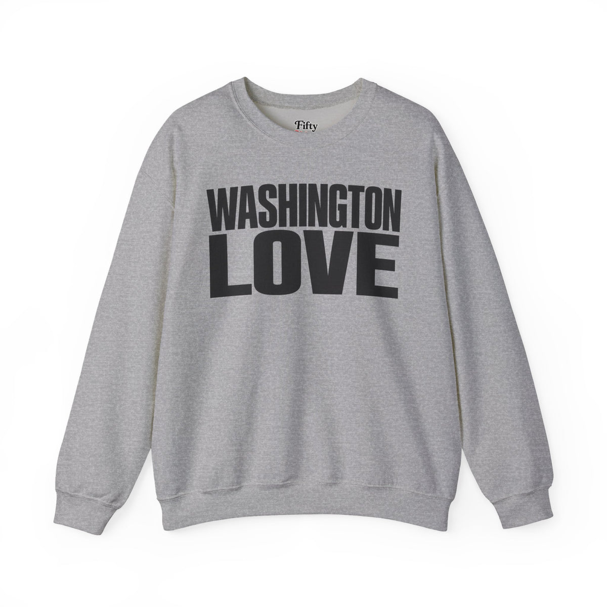 Washington Love Unisex Crewneck Sweatshirt State Name Graphic