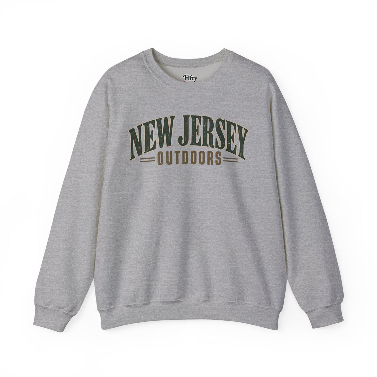 New Jersey Outdoors Unisex Crewneck Sweatshirt State Name Graphic
