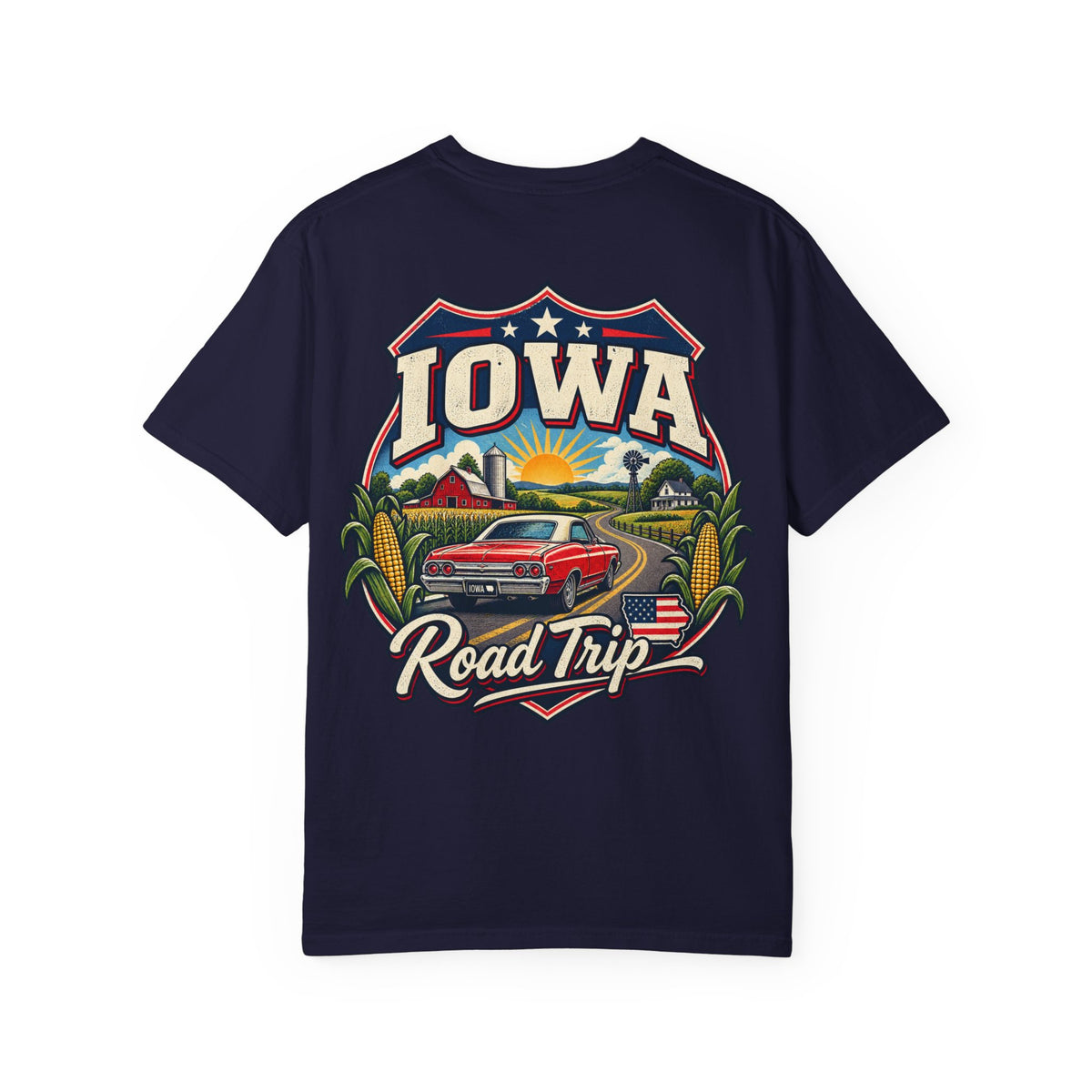 Iowa Road Trip Unisex Comfort Color 1717 Streetwear Graphic Tee