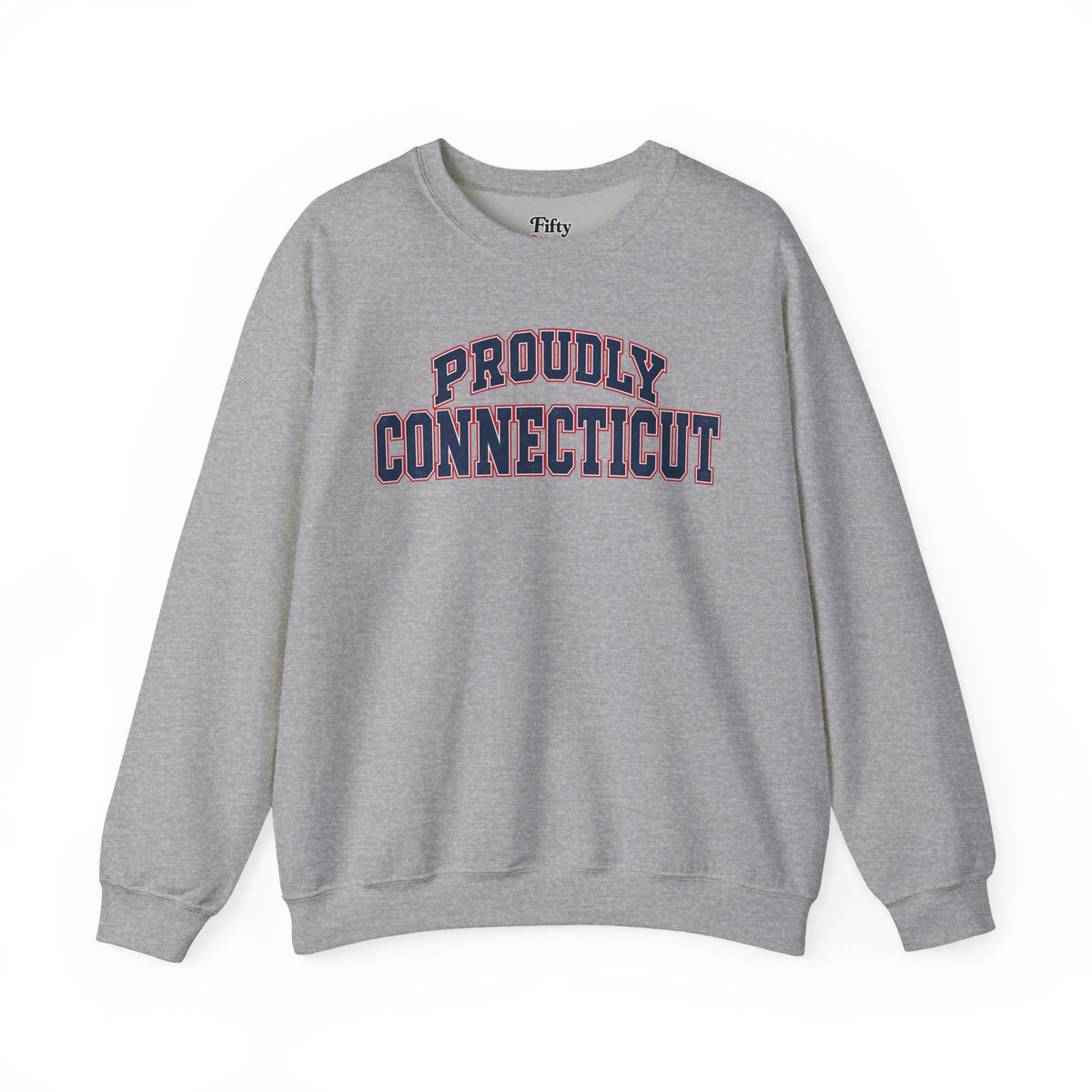 Proudly Connecticut Unisex Crewneck Sweatshirt State Name Graphic
