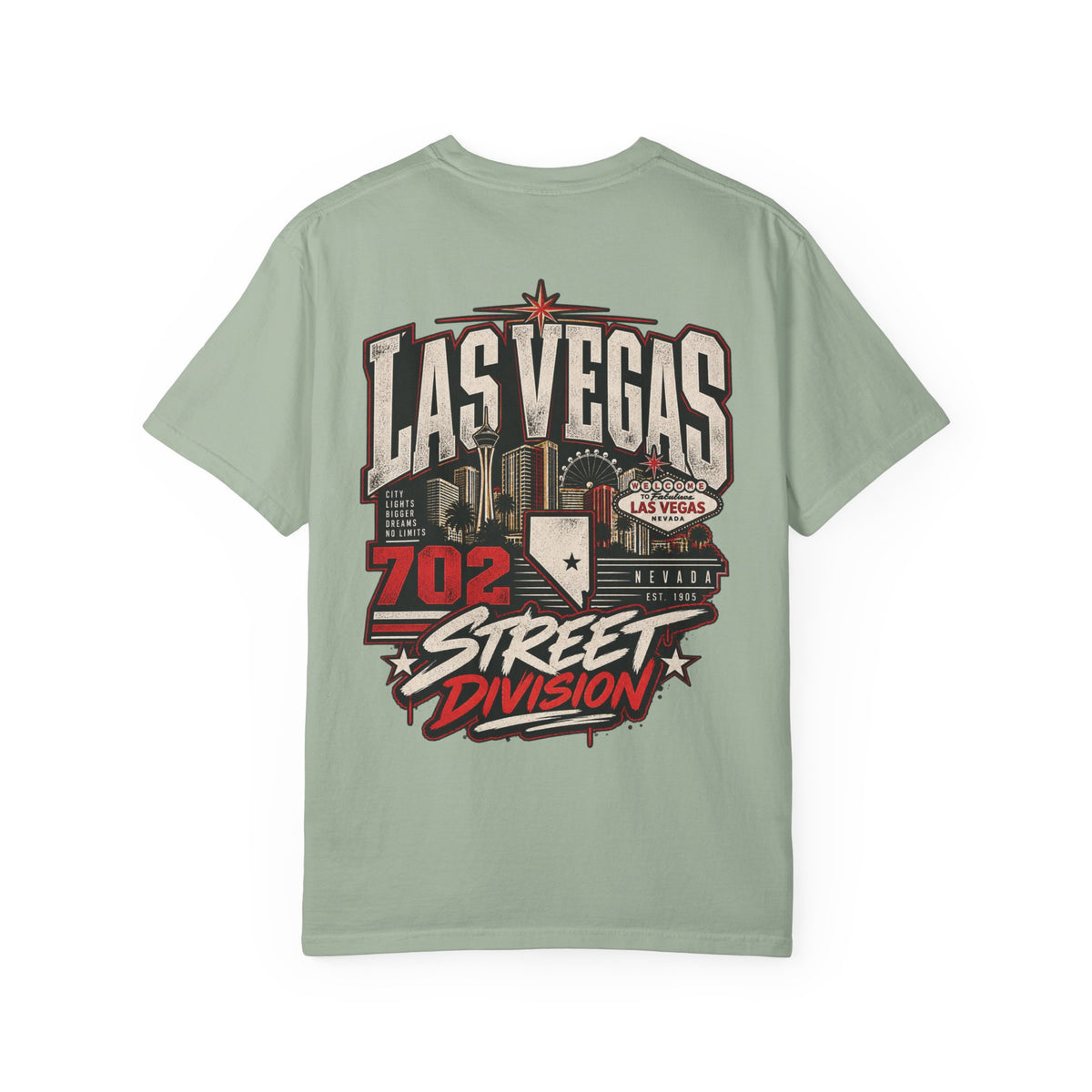 Nevada Las Vegas Street Division Unisex Comfort Color 1717 Streetwear Graphic Tee