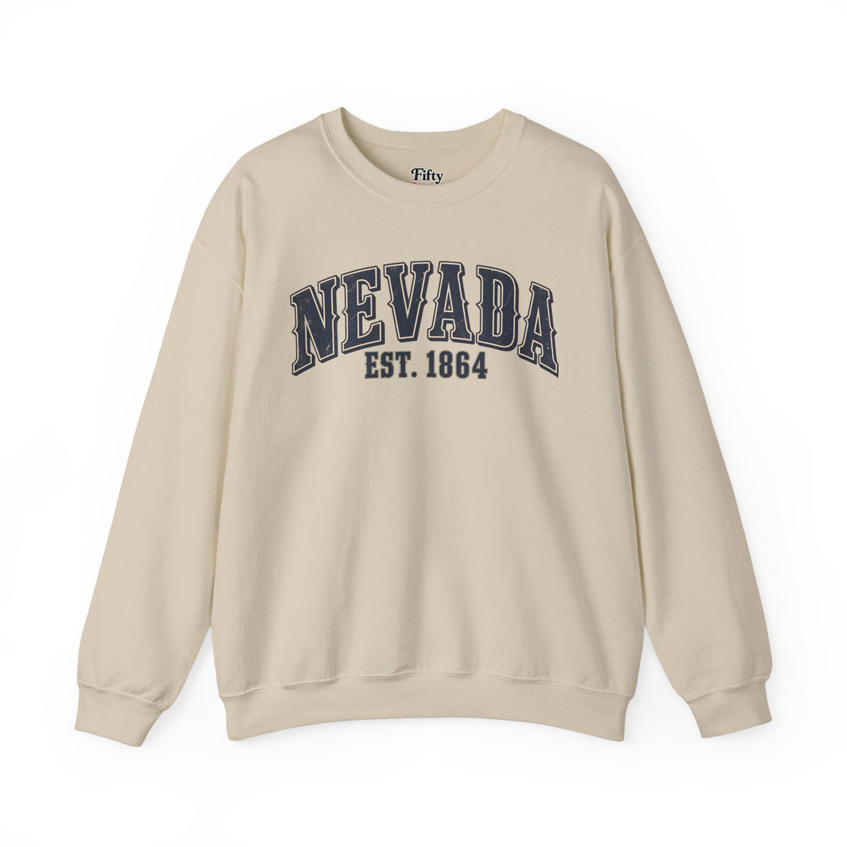 Nevada Est 1864 Unisex Crewneck Sweatshirt State Name Graphic