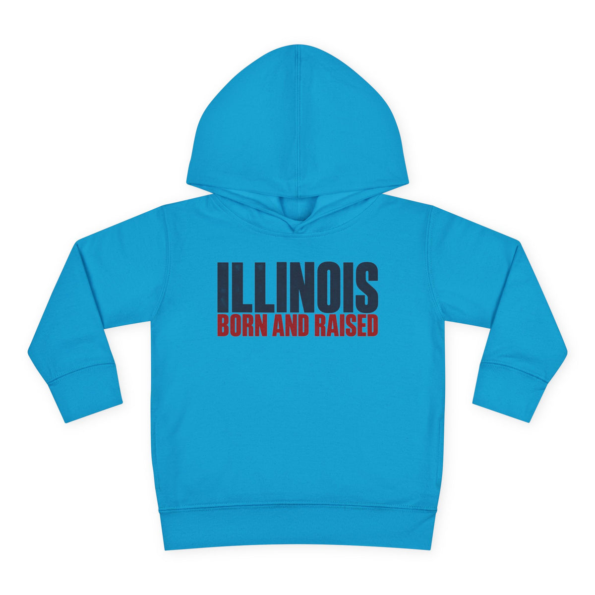 Illinois Born and Raised Modern Midwest Streetwear Unisex Toddler Pullover Fleece Hoodie