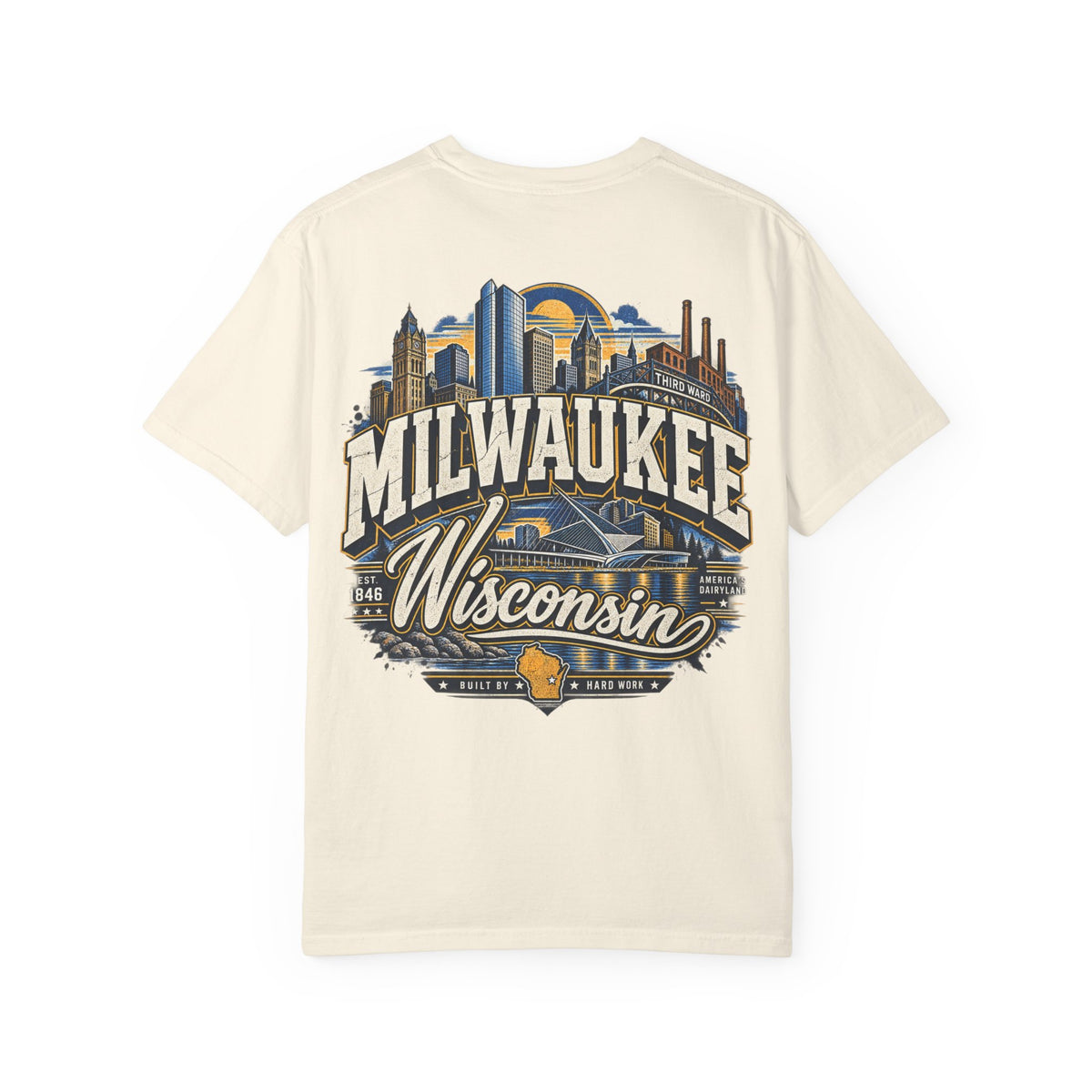 Milwaukee Wisconsin Unisex Comfort Color 1717 Streetwear Graphic Tee