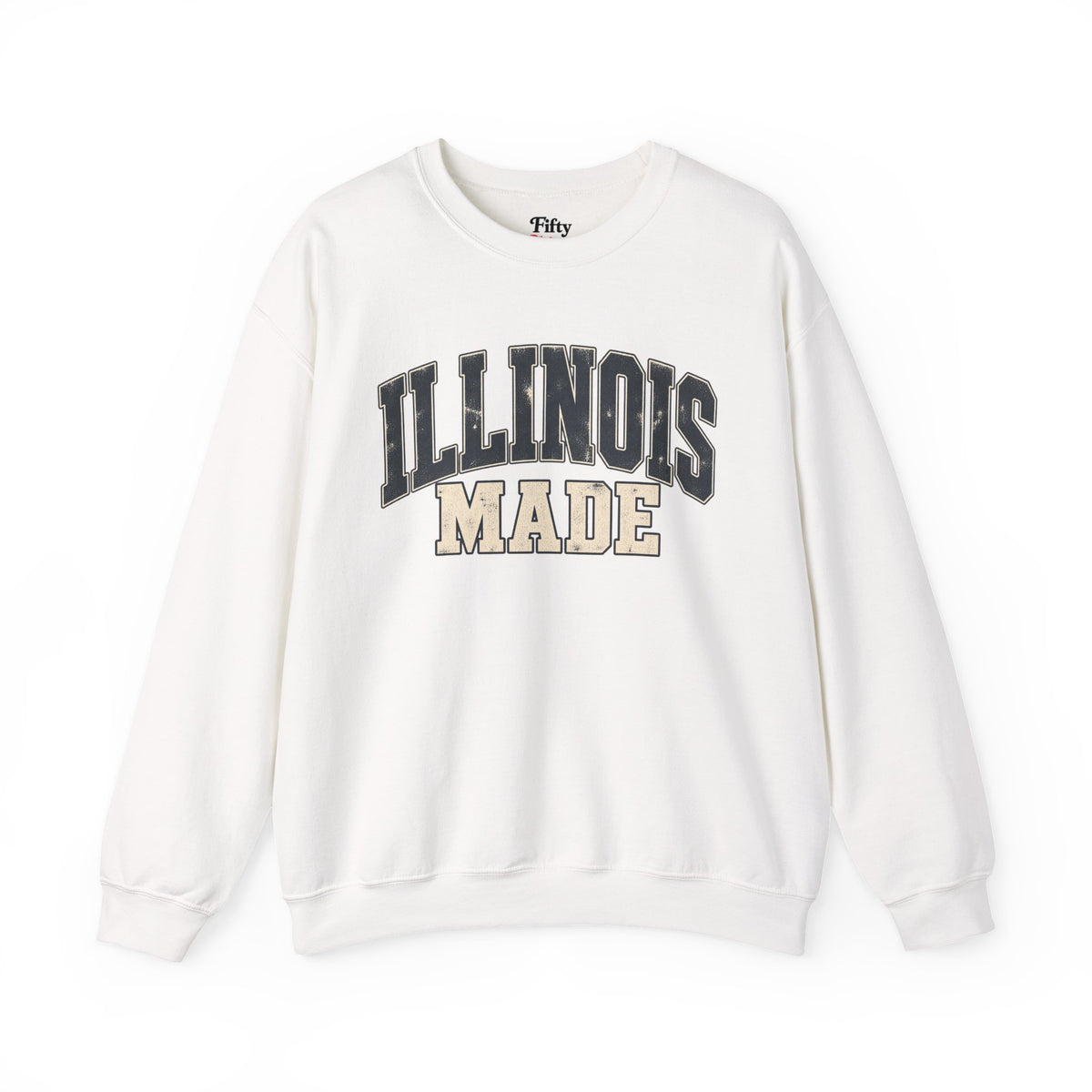Illinois Made Unisex Crewneck Sweatshirt State Name Graphic