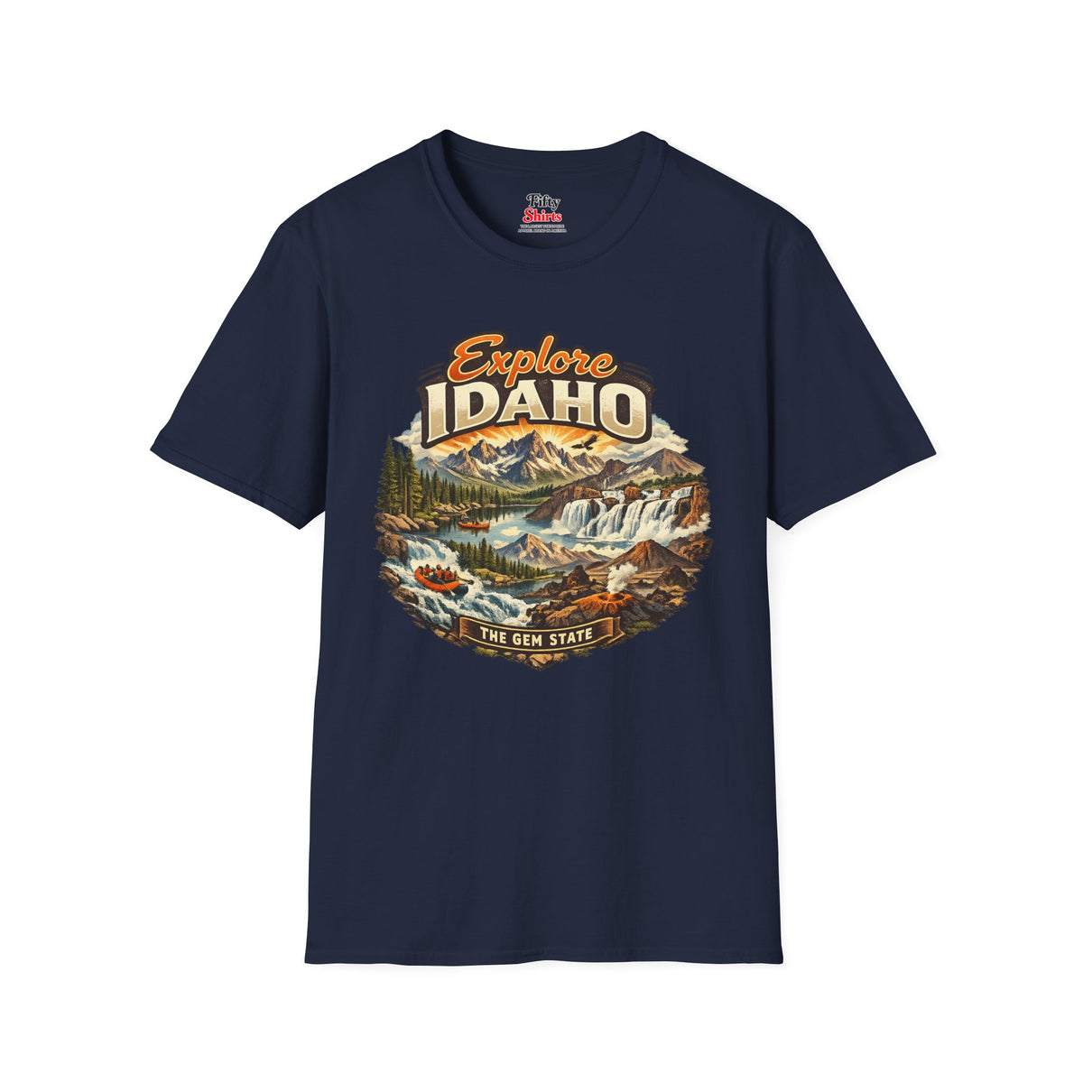 Explore Idaho Unisex Softstyle T Shirt State Pride Graphic Tee Collections FS03