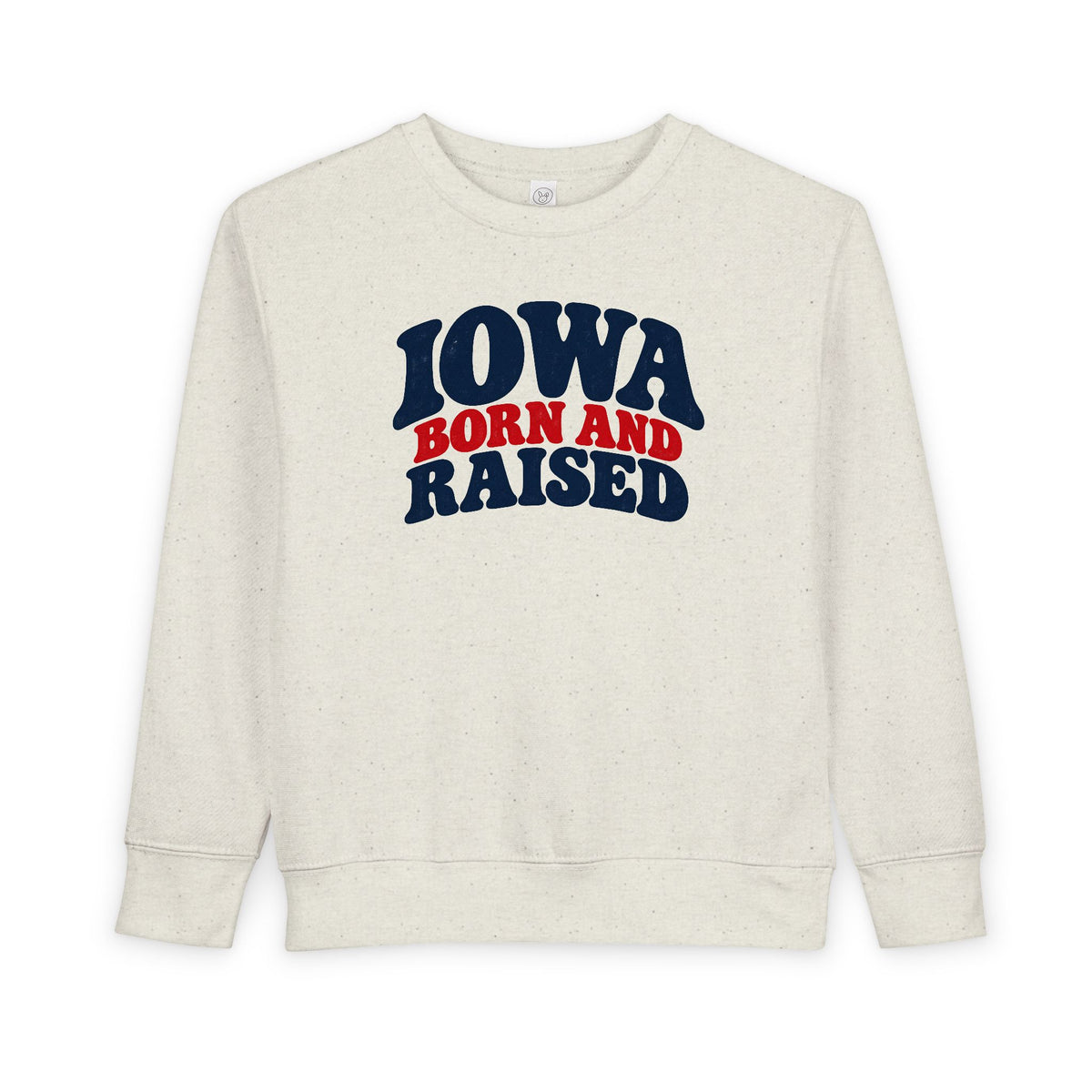 Iowa Born and Raised Retro 1970s Unisex Toddler Sweatshirt