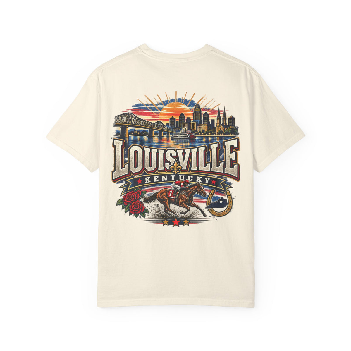 Louisville Kentucky Unisex Comfort Color 1717 Streetwear Graphic Tee