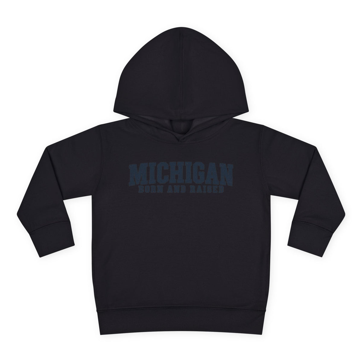 Michigan Born and Raised Rustic Midwest Unisex Toddler Pullover Fleece Hoodie
