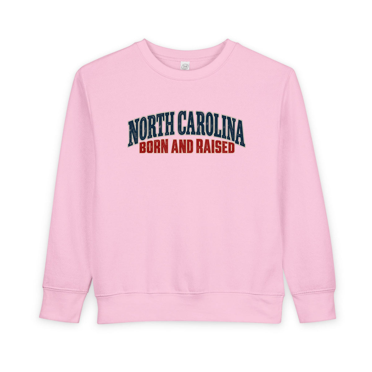 North Carolina Born and Raised Classic Souvenir Unisex Toddler Sweatshirt