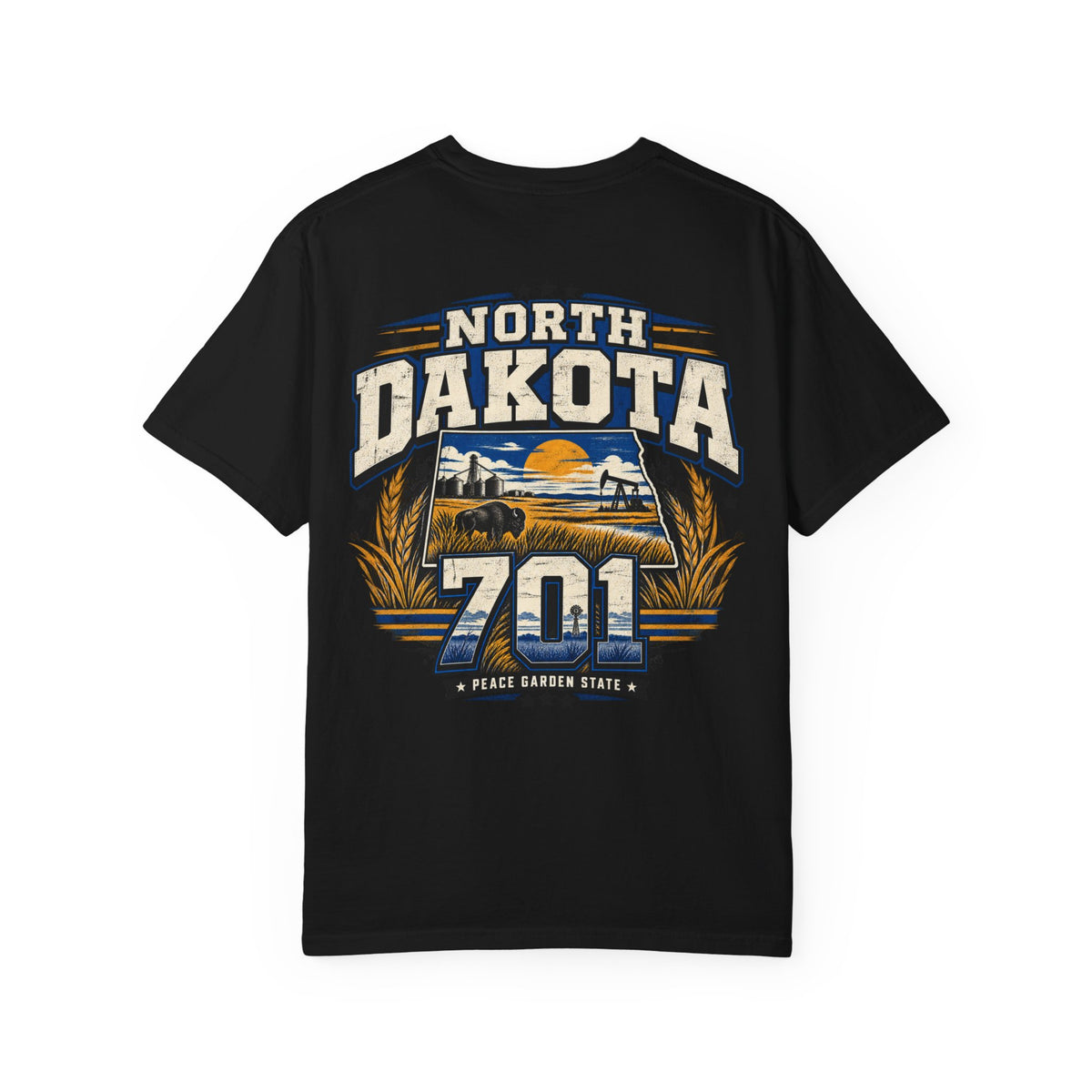 North Dakota 701 Unisex Comfort Color 1717 Streetwear Graphic Tee