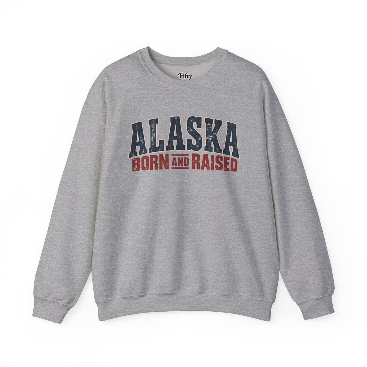 Alaska Born and Raised Vintage Outdoor Heritage Unisex Sweatshirt Graphic