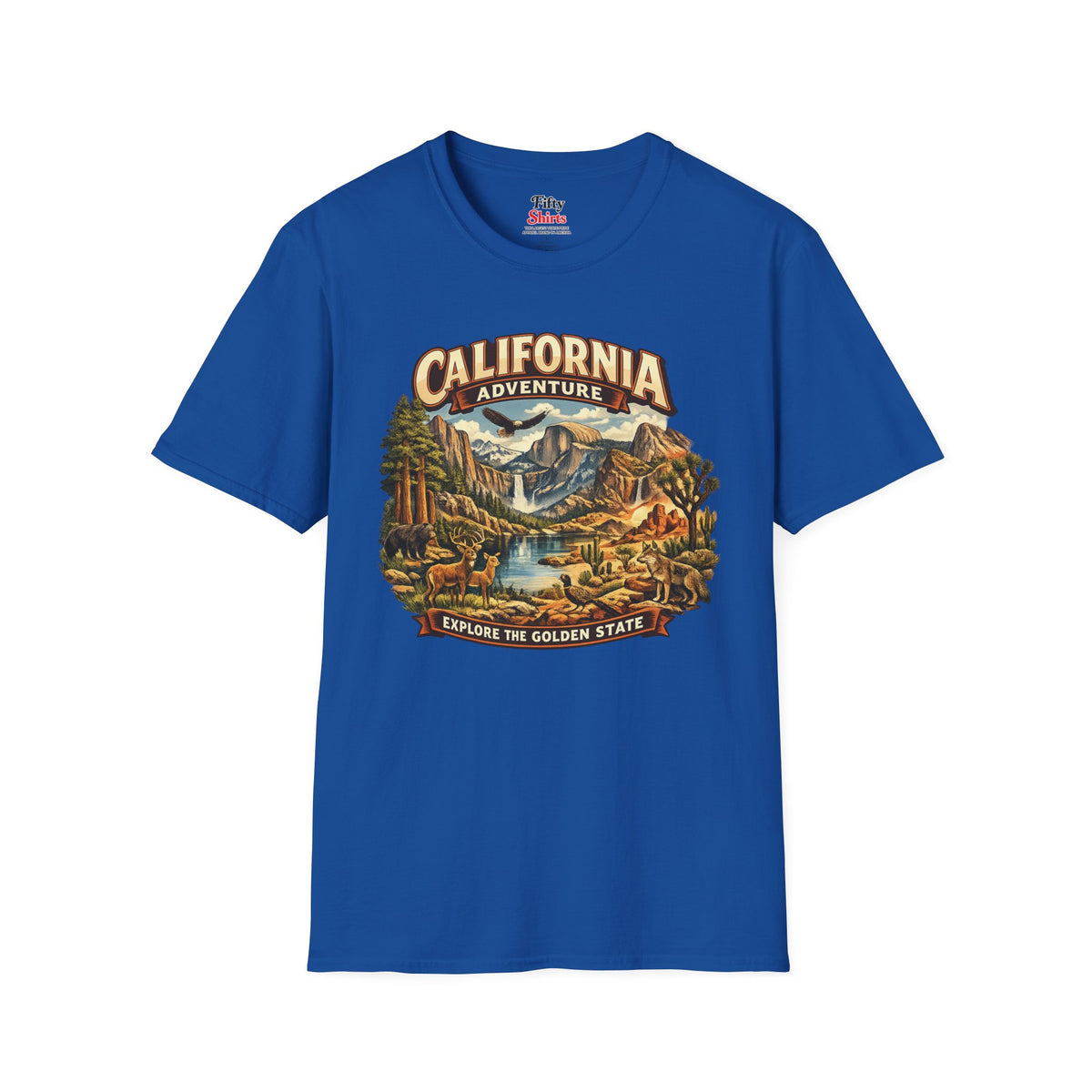 California adventure in Yosemite Unisex Softstyle T Shirt State Pride Graphic Tee Collections FS03