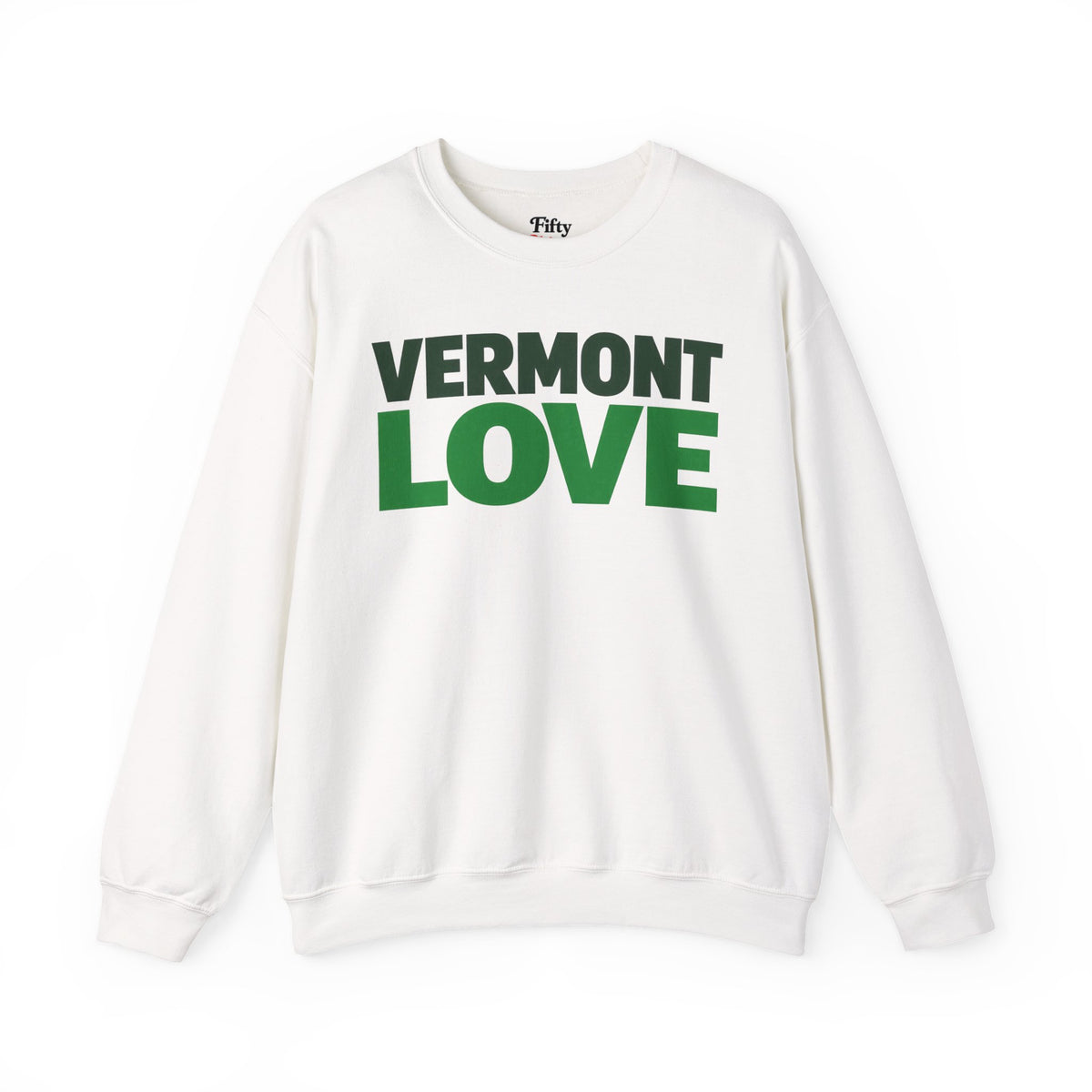 Vermont Love Unisex Crewneck Sweatshirt State Name Graphic