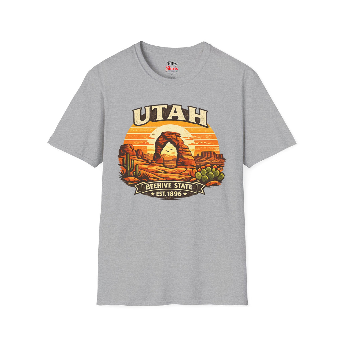Utah Desert Sunset Unisex Softstyle T Shirt State Pride Graphic Tee Collections FS03
