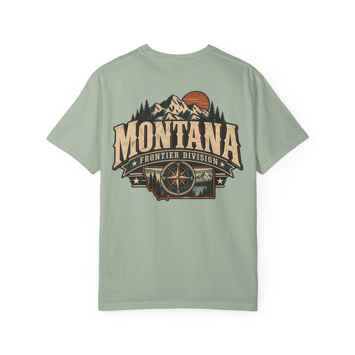 Montana Frontier Division Unisex Comfort Color 1717 Streetwear Graphic Tee