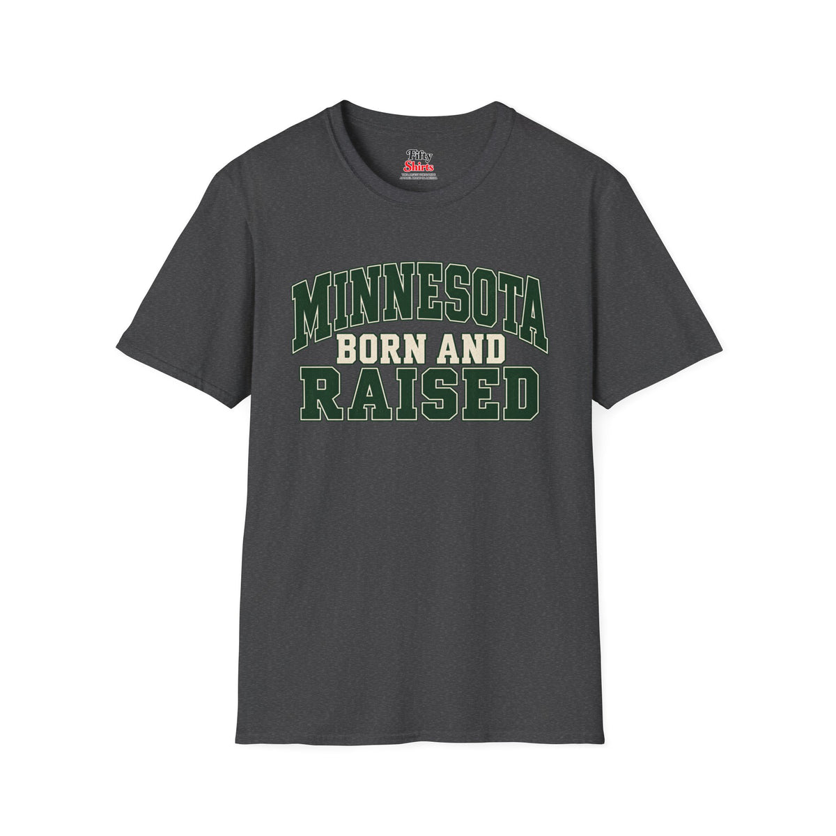 Minnesota Born and Raised Unisex Softstyle T Shirt State Name Graphic Tee