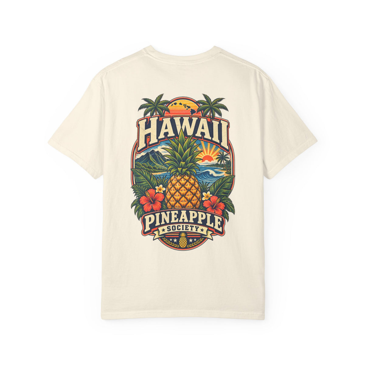 Hawaii Pineapple Society Unisex Comfort Color 1717 Streetwear Graphic Tee