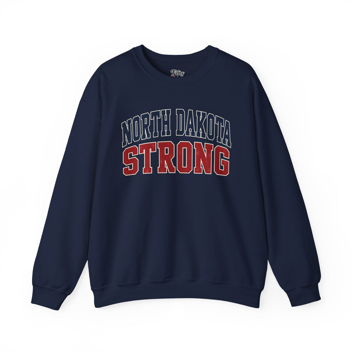 North Dakota Strong Unisex Crewneck Sweatshirt State Name Graphic