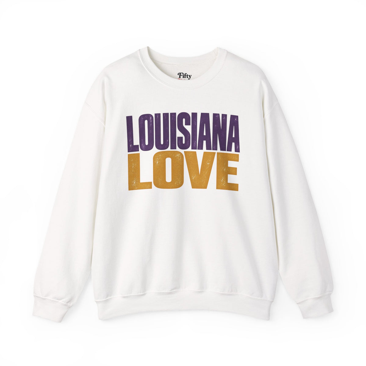 Louisiana Love Unisex Crewneck Sweatshirt State Name Graphic
