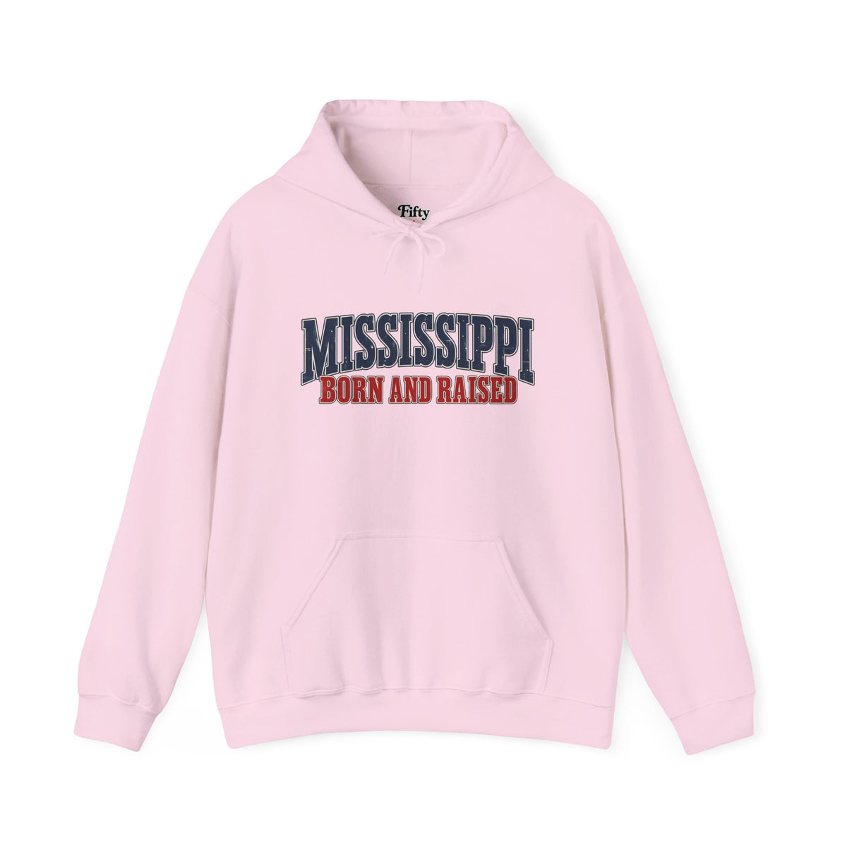 Mississippi Born and Raised Vintage Americana Unisex Hoodie Graphic