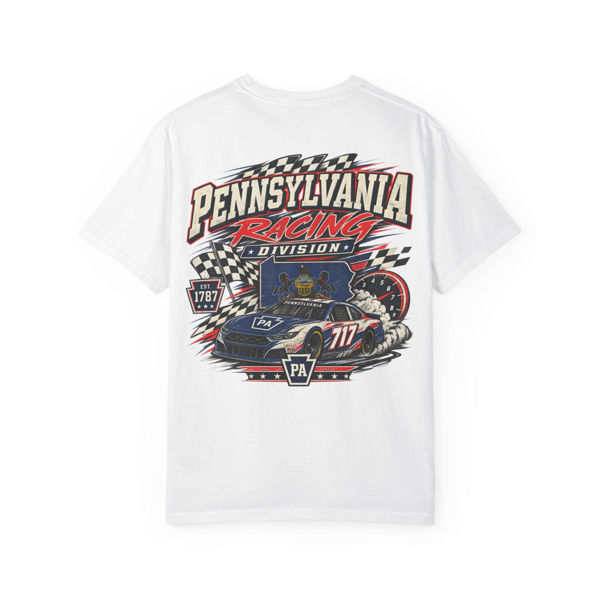 Pennsylvania Racing Division Unisex Comfort Color 1717 Streetwear Graphic Tee