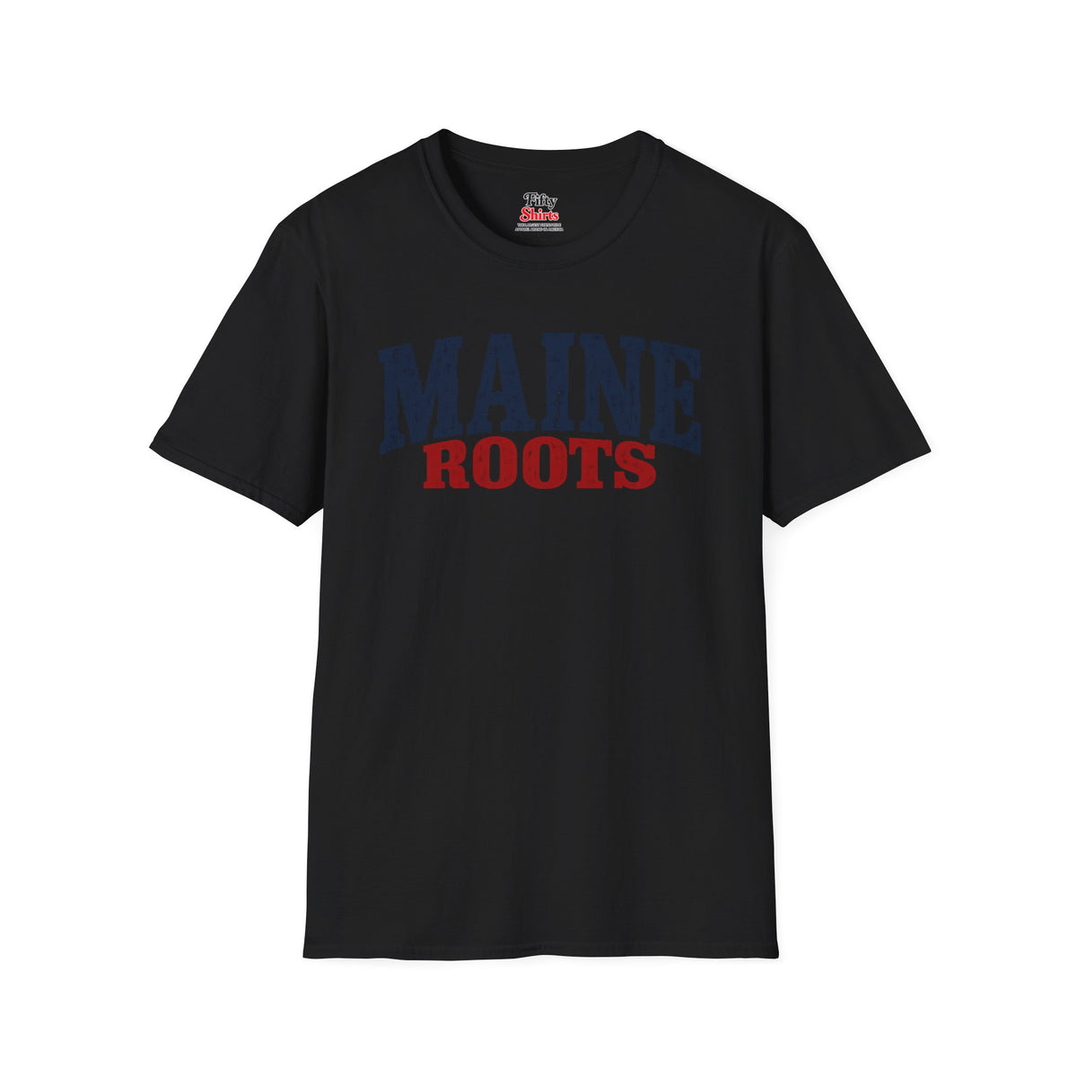 Maine Roots Unisex Softstyle T Shirt State Name Graphic Tee