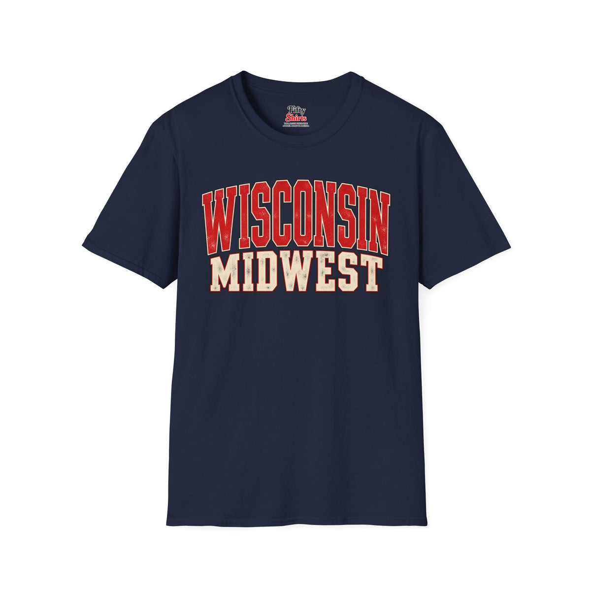 Wisconsin Midwest Unisex Softstyle T Shirt State Name Graphic Tee