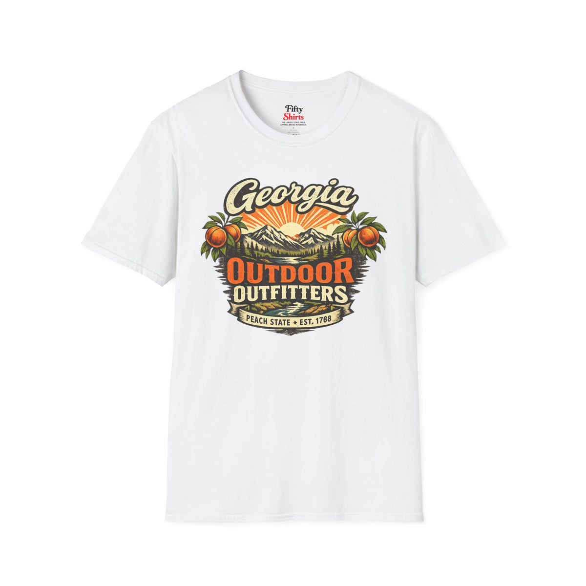 Georgia Outdoor Outfitters Unisex Softstyle T Shirt State Pride Graphic Tee Collections FS03