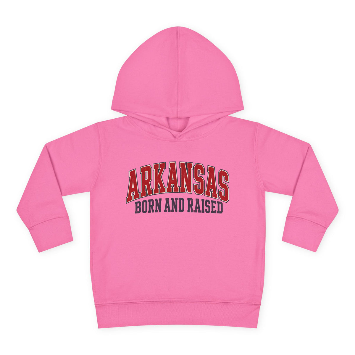 Arkansas Born and Raised Vintage Athletic Heritage Unisex Toddler Pullover Fleece Hoodie