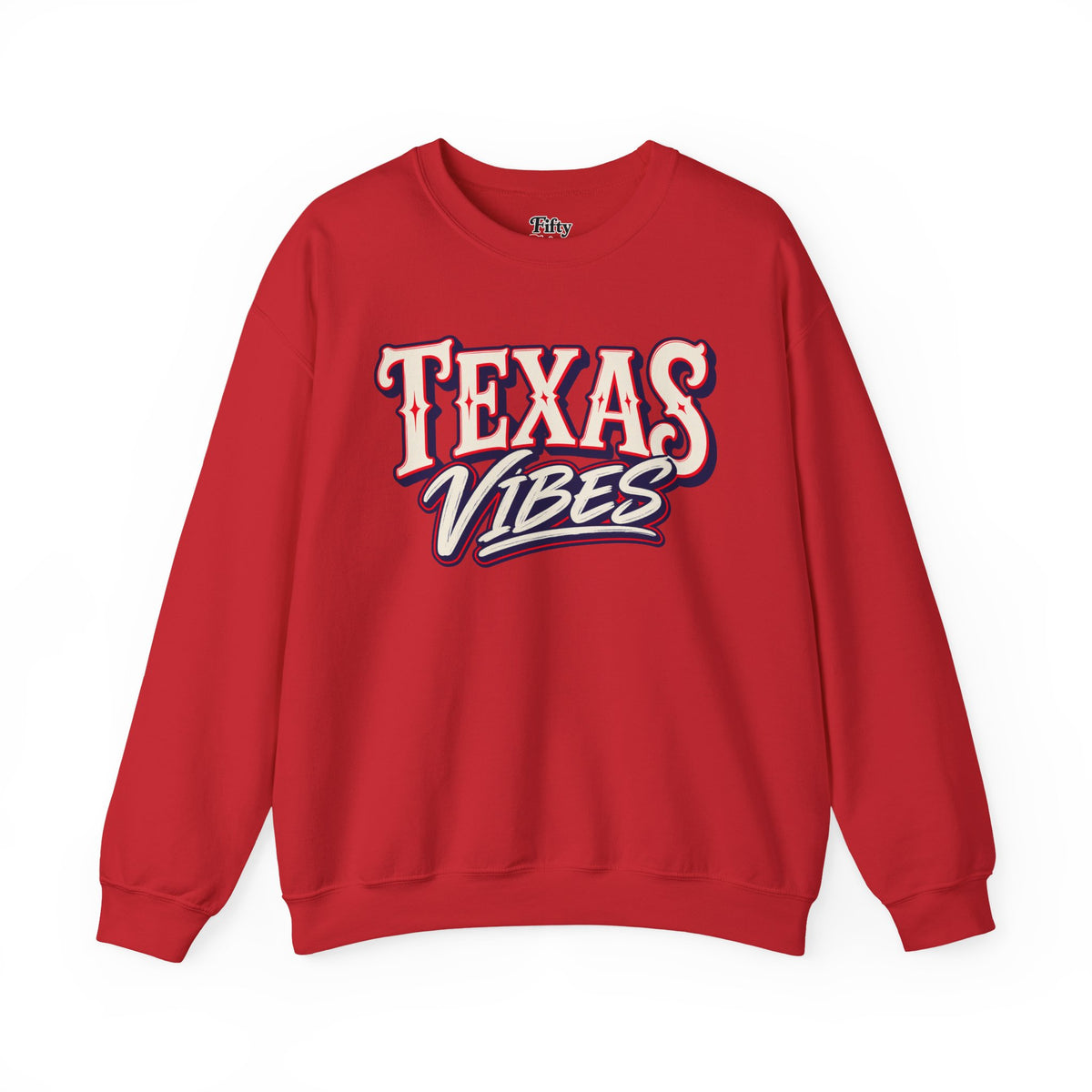 Texas Vibes Unisex Crewneck Sweatshirt State Name Graphic