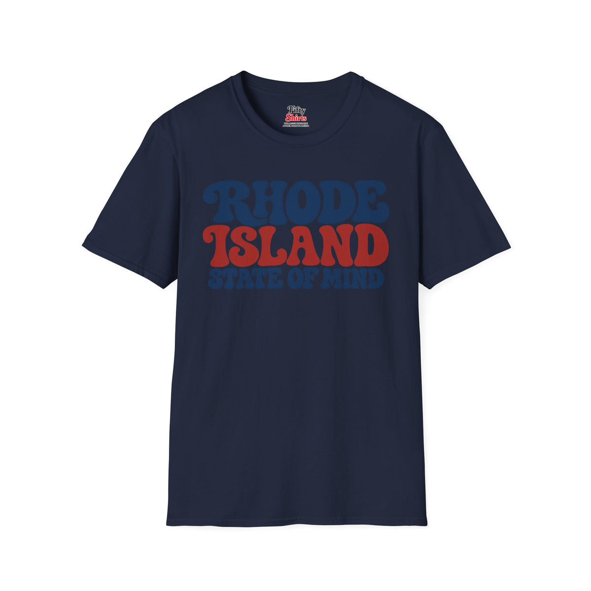 Rhode Island State of Mind Unisex Softstyle T Shirt State Name Graphic Tee
