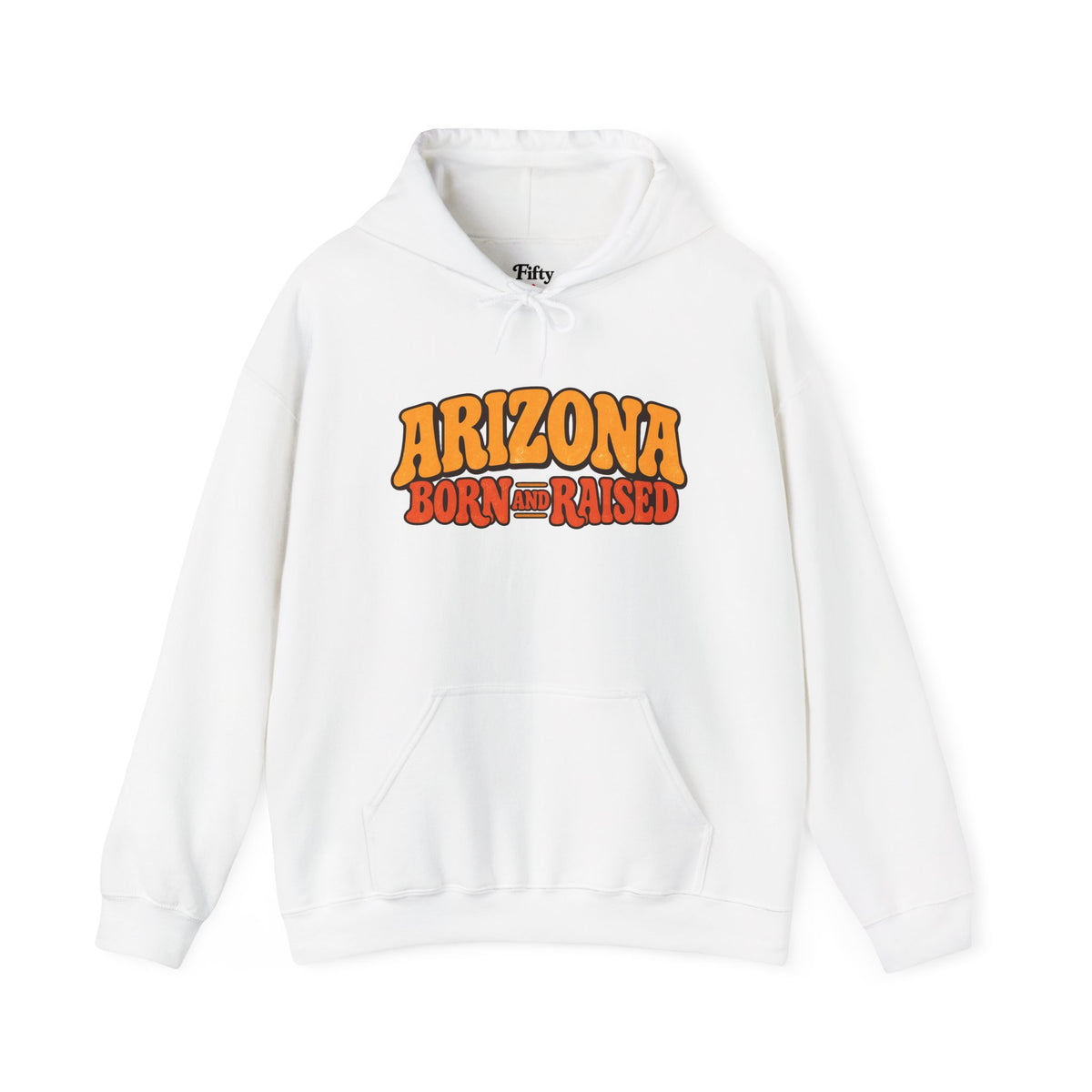 Arizona Born and Raised Retro 1970s Southwest Unisex Hoodie Graphic