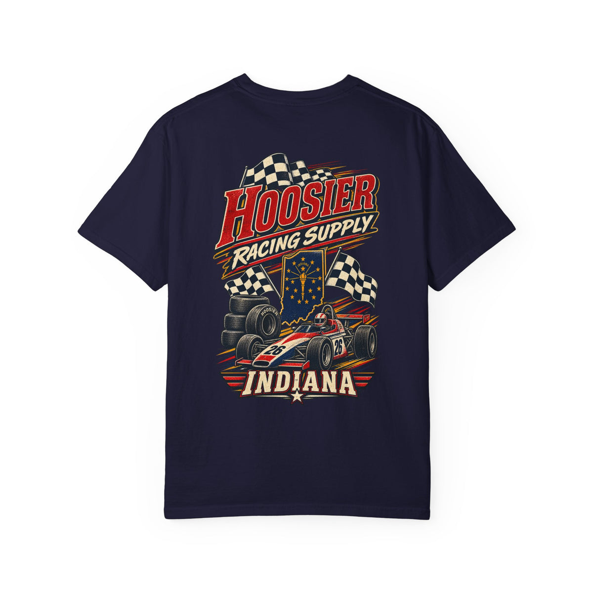 Indiana Hoosier Racing Supply Unisex Comfort Color 1717 Streetwear Graphic Tee